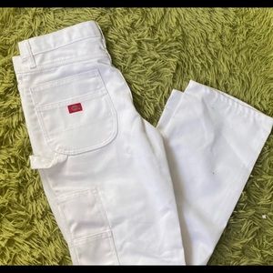 super cute white dicke carpenter pants